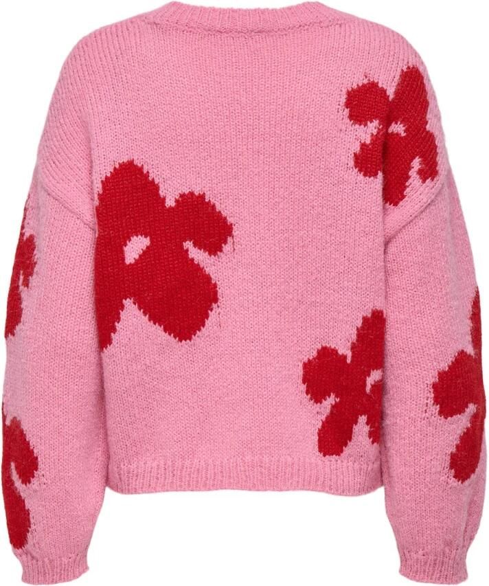 Only Onlbootle LS Flower O-Neck KNT - Foto 2