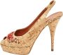 Oscar De La Renta Pre-owned Fabric heels Brown Dames - Thumbnail 1