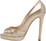 Oscar De La Renta Pre-owned Leather heels Yellow Dames - Thumbnail 1
