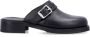 Our Legacy Leren Cross Strap Muiltjes Black Heren - Thumbnail 1