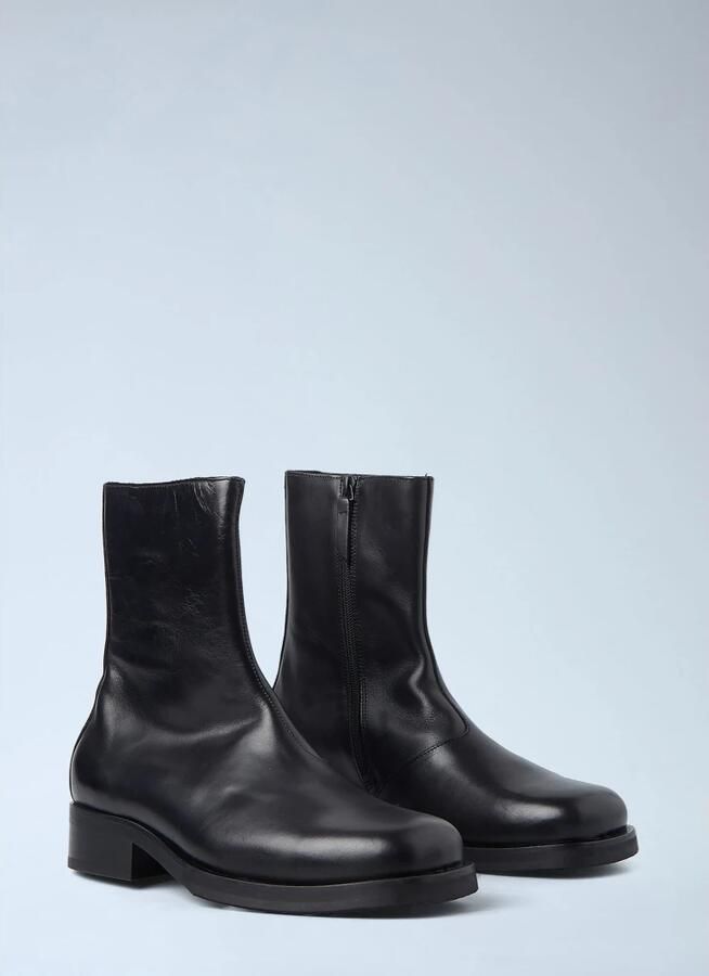 Our Legacy Lage Laars Stijlvolle Leren Schoenen Black Heren - Foto 2