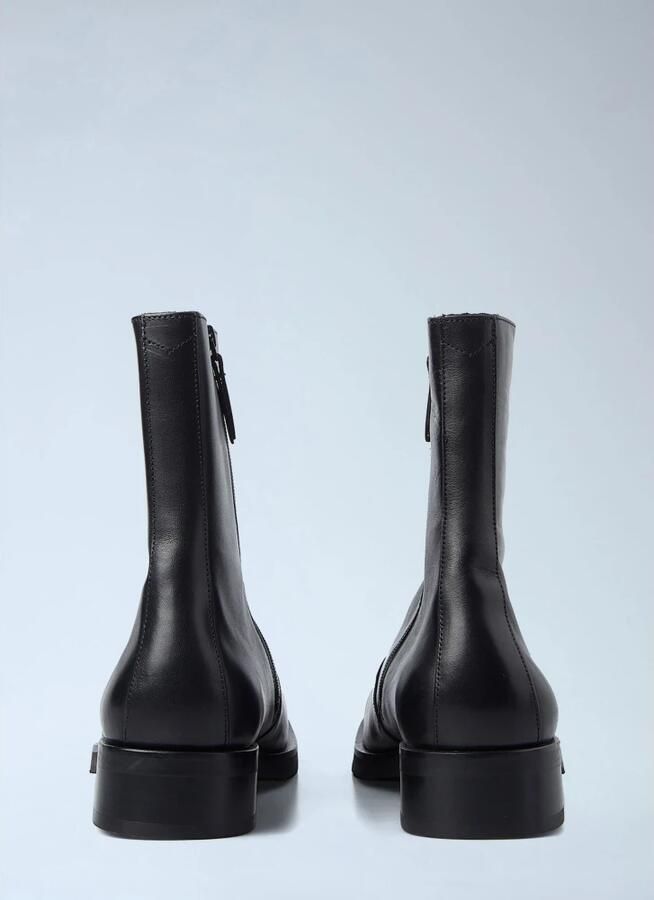 Our Legacy Lage Laars Stijlvolle Leren Schoenen Black Heren - Foto 5