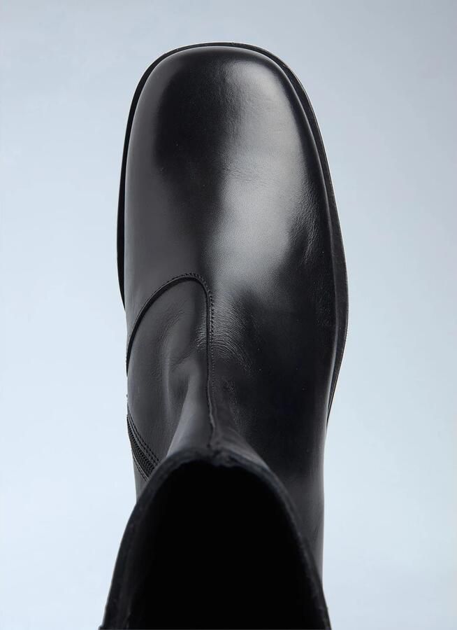 Our Legacy Lage Laars Stijlvolle Leren Schoenen Black Heren - Foto 6