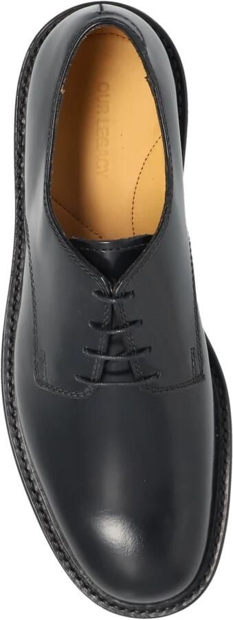 Our Legacy Klassieke Zwarte Lederen Derby`s Black Heren - Foto 2