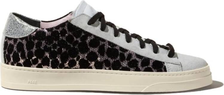 P448 Bedrukte Grijze Sneakers Multicolor Dames