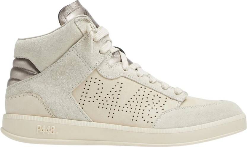 P448 Beige Nubuck Leren Sneakers