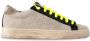 P448 Beige Sneakers met Zwarte Details en Fluorescerende Veters - Thumbnail 1
