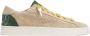 P448 Beige Suède Sneakers met Groene Rand - Thumbnail 1