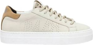 P448 Beige Suède Sneakers met Logo Beige Dames