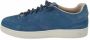 P448 Blauw Indigo Reliëf Suède Sneakers - Thumbnail 1