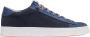 P448 Blauwe Leren Sneaker met Oranje Accents - Thumbnail 1