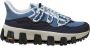 P448 Blauwe Leren Sneakers Monalea Model - Thumbnail 1