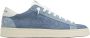P448 Blauwe Nubuck Leren Sneakers met Witte Accents - Thumbnail 1