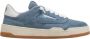P448 Blauwe Suède Sneaker met Witte Details - Thumbnail 1