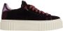 P448 Burgundy Velvet Royale Platform Sneakers - Thumbnail 1