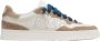 P448 Geperforeerd Logo Leren Sneakers Crème Multicolor Heren - Thumbnail 1