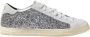 P448 Glitter en Suède Witte Sneakers Multicolor Dames - Thumbnail 1