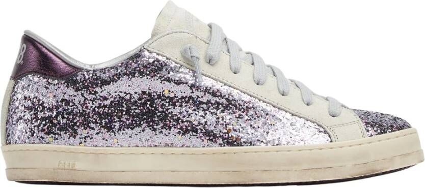 P448 Glitter Paarse Sneakers
