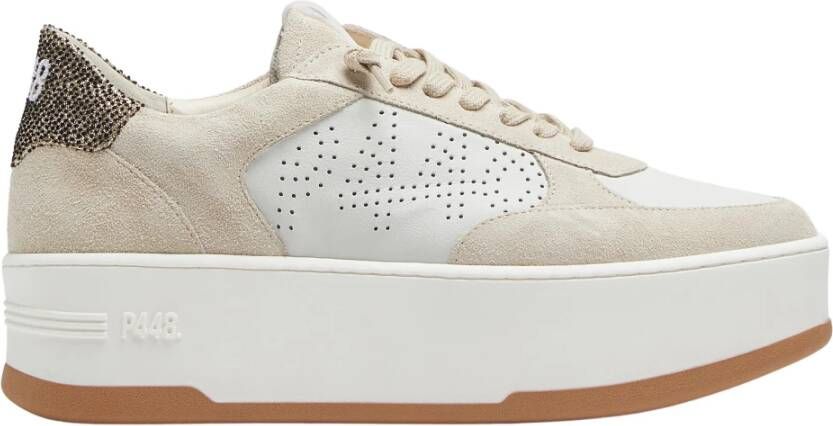P448 Gouden Glitter Platform Sneakers