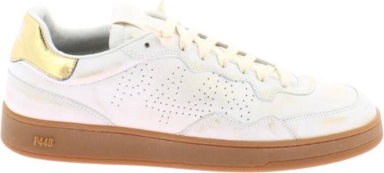 P448 Gouden Leren Sneaker Model Vert 2