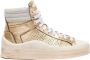 P448 Gouden Metallic Leren Rail Sneakers Yellow Dames - Thumbnail 1