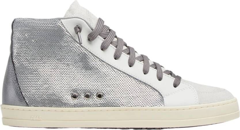 P448 Grijze Metallic Paillet Skate Schoenen