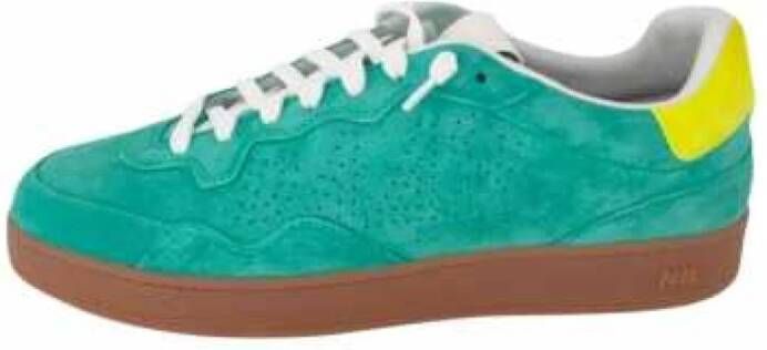 P448 Groene Suède Fluo Gele Sneakers