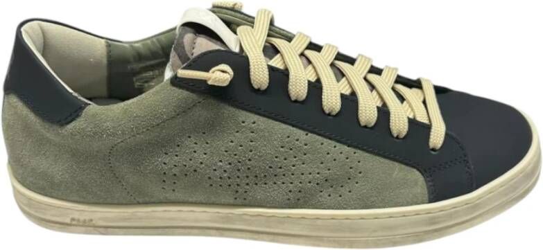 P448 Groene Suède Rubberen Zool Sneakers Green Heren