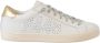 P448 Italiaanse eigentijdse stijl witte leren sneakers - Thumbnail 1