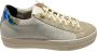 P448 Leren en Suède Sneaker 4cm Rubberen Zool White Dames - Thumbnail 1