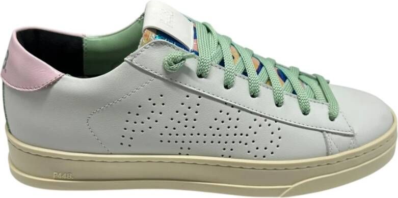 P448 Leren sneaker met rubberen zool White Dames