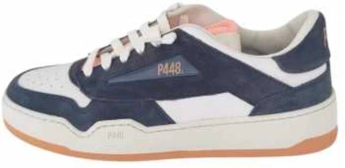 P448 Navy Blauw Suède Mesh Sneakers