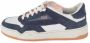 P448 Navy Blauw Suède Mesh Sneakers - Thumbnail 1