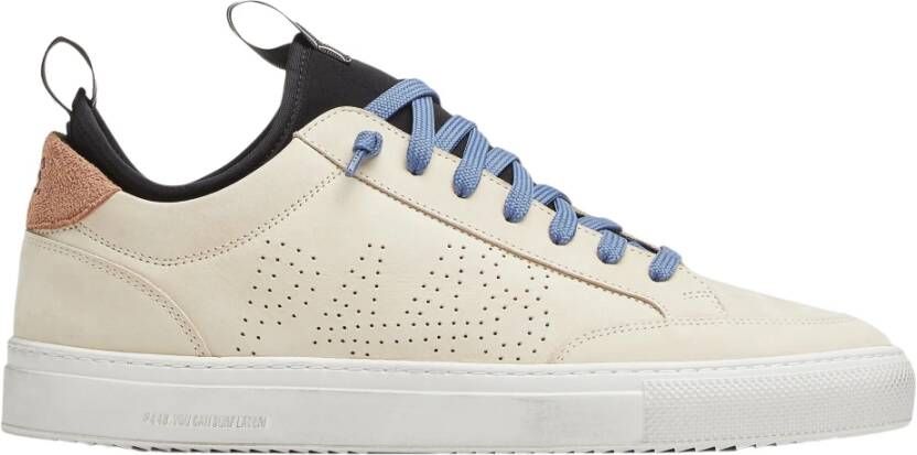 P448 Nubuck Leren Sneakers met Blauwe Veters