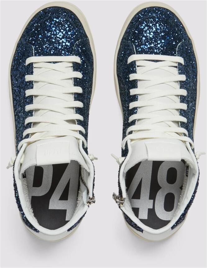 P448 damessneakers skate lady paillettes bleu - Foto 3