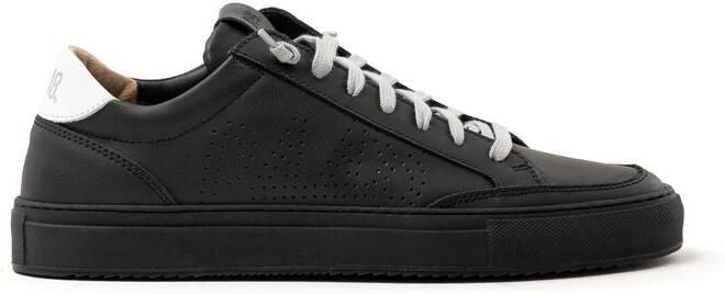 P448 Zwarte Leren Sneaker Black Heren - Foto 3