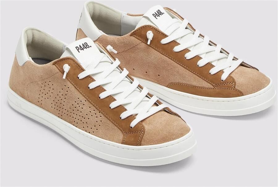 P448 Bruine Suède Sneakers met Witte Details - Foto 5