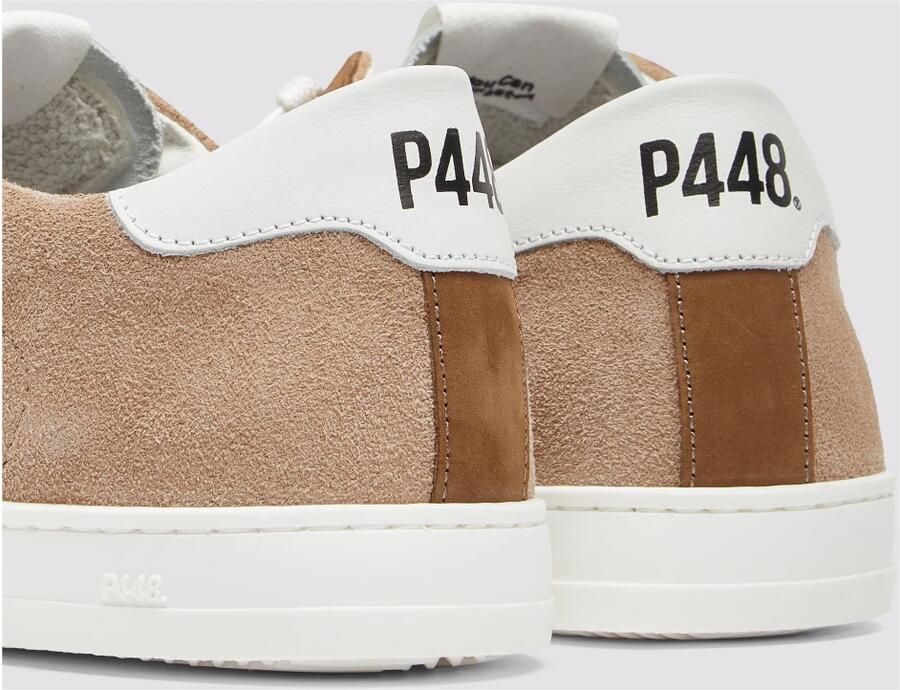 P448 Bruine Suède Sneakers met Witte Details - Foto 3