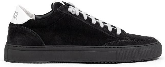 P448 Zwarte Suède Sneakers Soho-M Stijl Black Heren - Foto 3