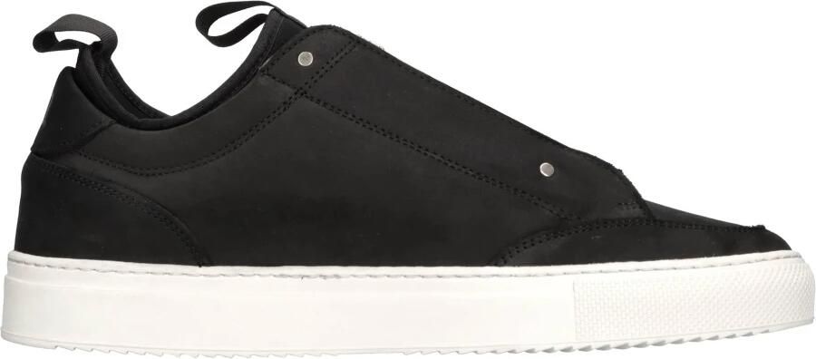 P448 Zwarte suède sneakers met ritssluiting tong Black Heren - Foto 4
