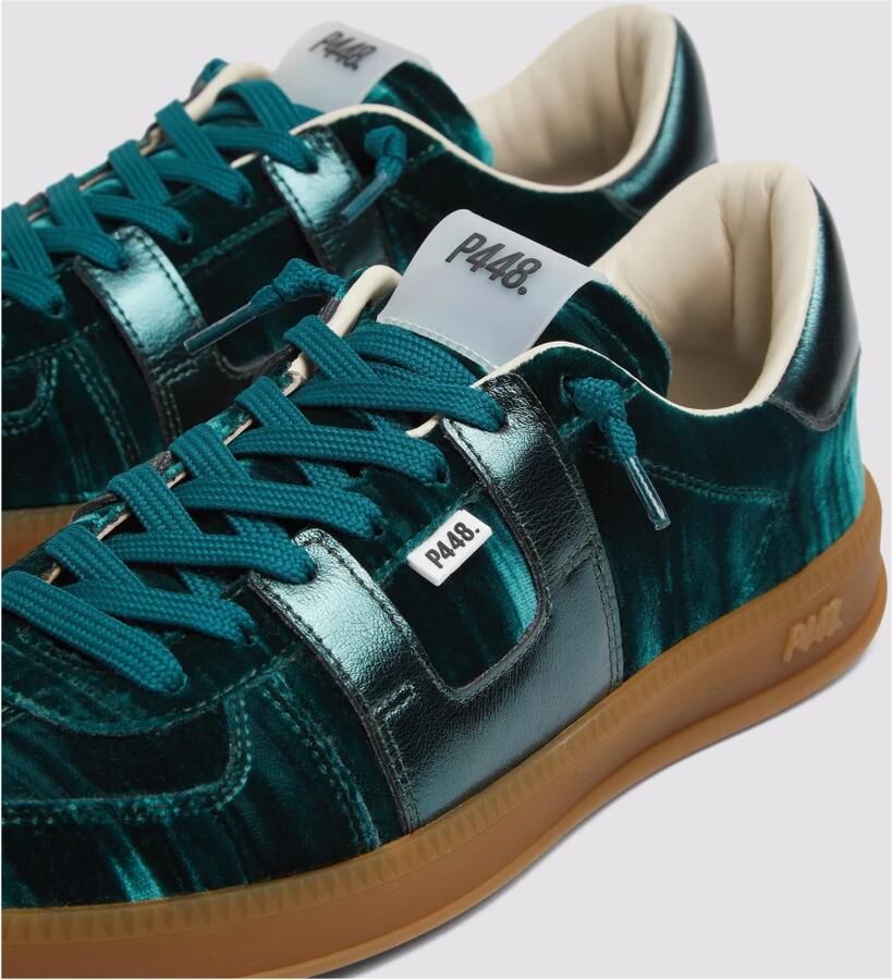 P448 Velvet en Leren Sneakers