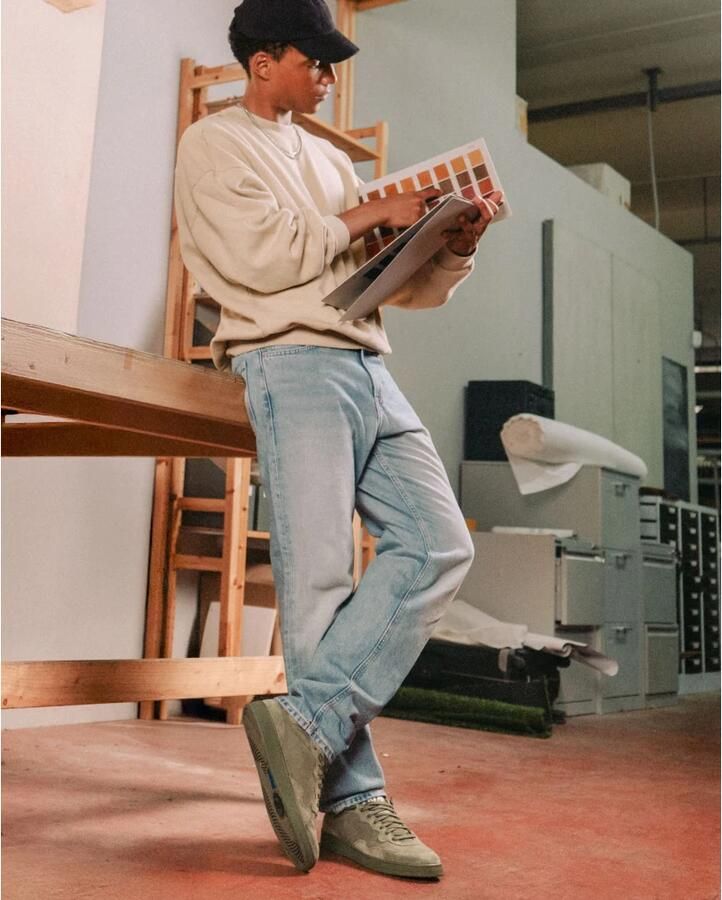 P448 Legergroene Suède Sneakers - Foto 4
