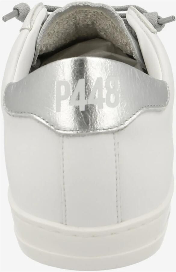 P448 Witte Sneakers met Zilveren Details