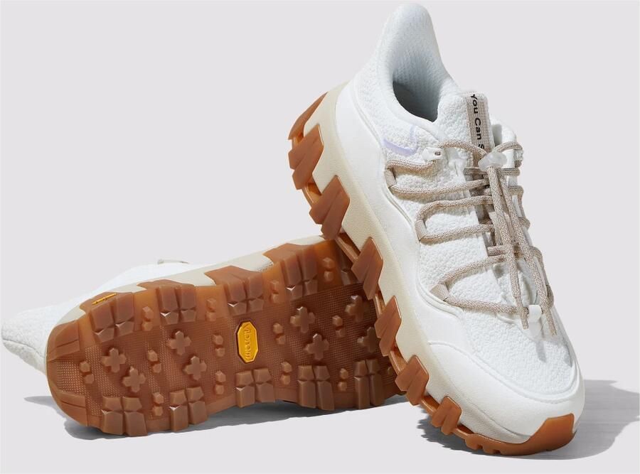 P448 Wit Zand Hiker-Stijl Gebreide Sneakers