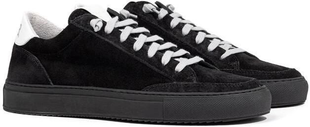 P448 Zwarte Suède Sneakers Soho-M Stijl Black Heren