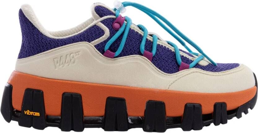 P448 Paarse Gebreide Wandelsneakers