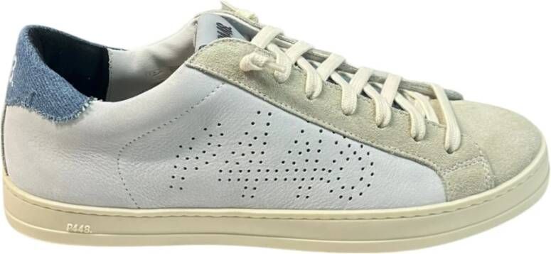 P448 Sneakers van geperforeerd leer en suède White Heren