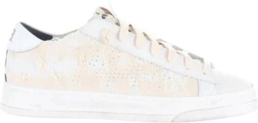 P448 Sneakers van verouderd leer met logo White Dames