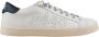 P448 Vintage-geïnspireerde Leren Sneaker met Geperforeerd Logo White Heren - Thumbnail 1