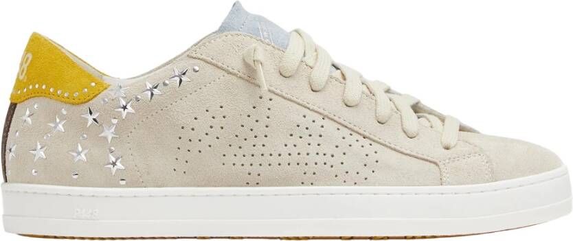 P448 Studded Beige Suède Sneakers